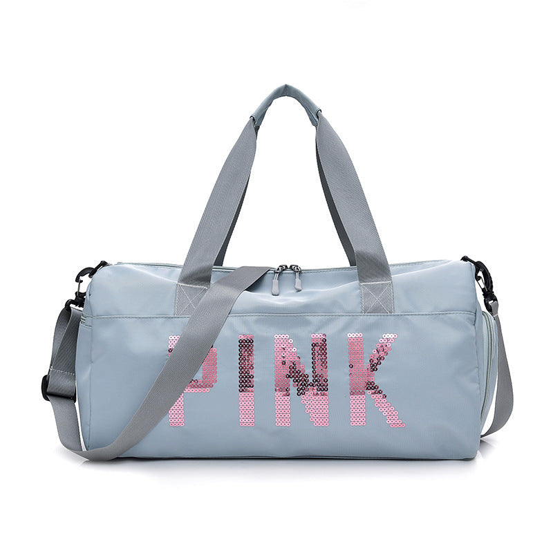 Borsa sportiva multifunzione con design a paillettes brillanti