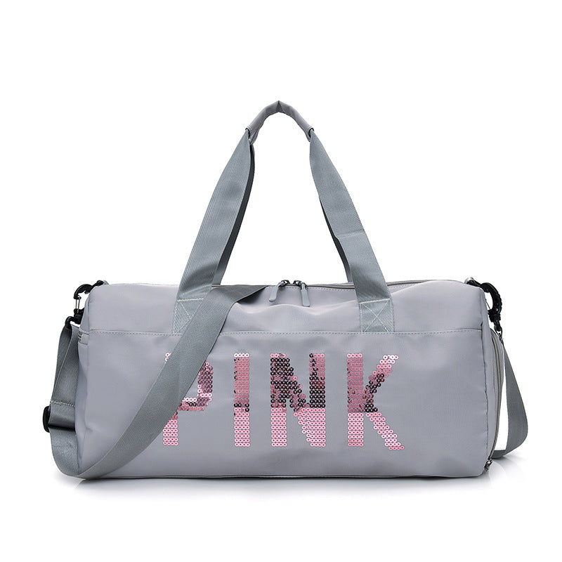 Borsa sportiva multifunzione con design a paillettes brillanti