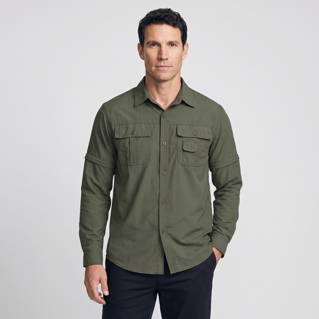 Camicia da trekking da uomo con maniche staccabili