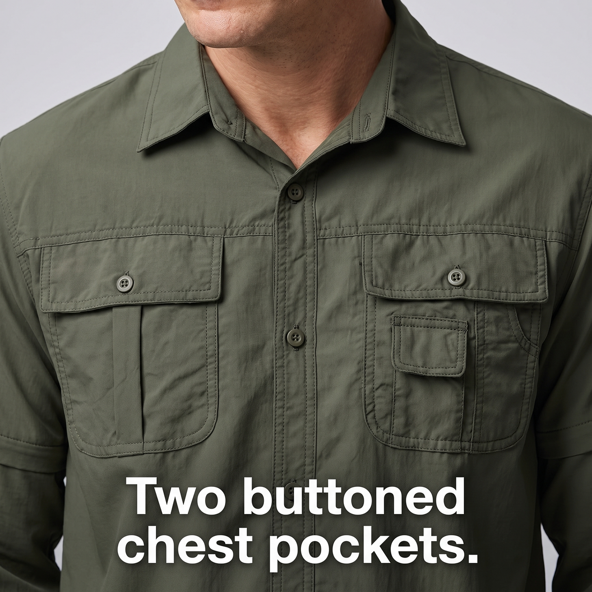 Camicia da trekking da uomo con maniche staccabili