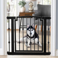 Cancelletto per cani Emperor Rings in ferro battuto con porta (72–156 cm extra largo) ornamentale, robusto, per interni,
