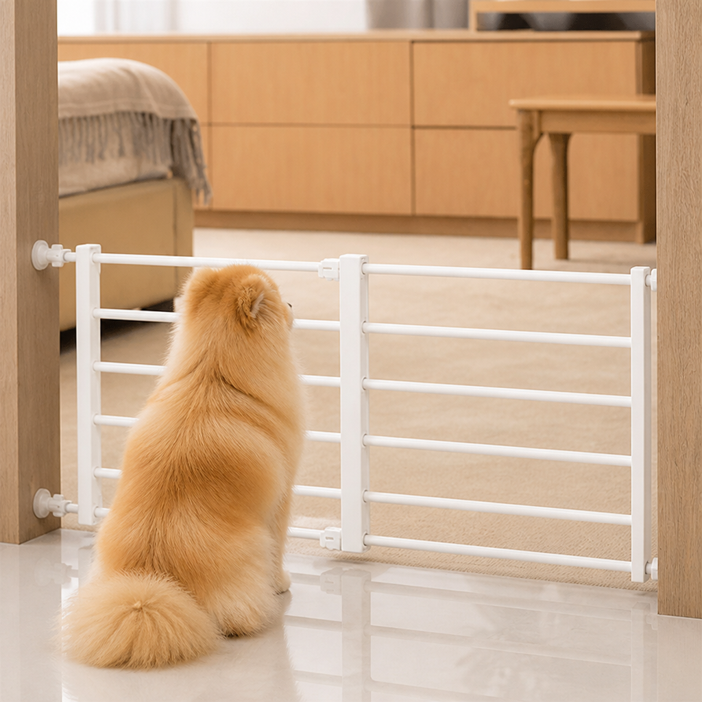 Cancelletto retrattile per cani senza foratura (larghezza regolabile)