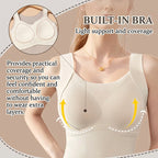Canotta termica con reggiseno integrato | Modellante e senza cuciture | Calda e comoda