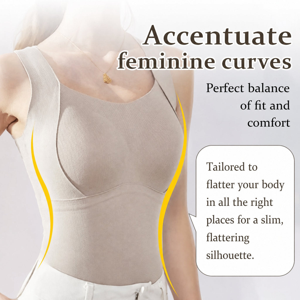 Canotta termica con reggiseno integrato | Modellante e senza cuciture | Calda e comoda
