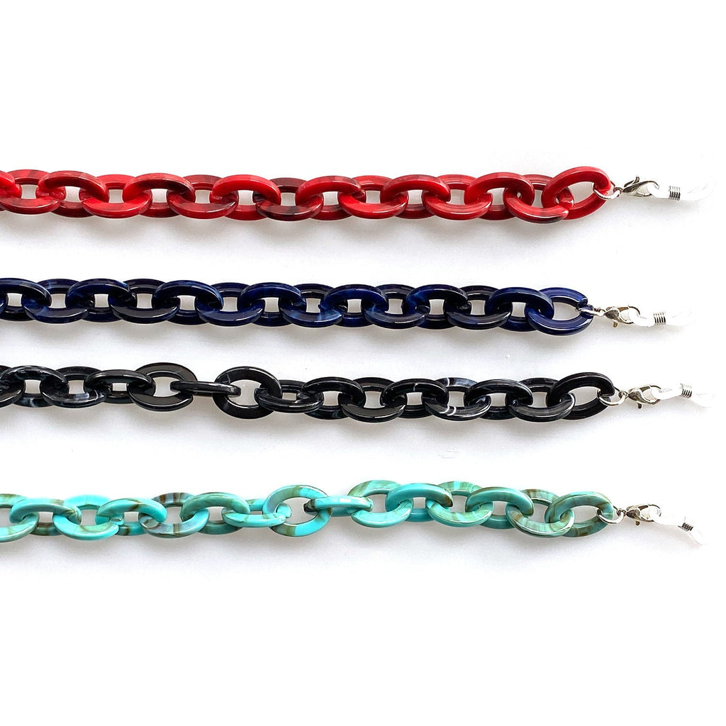 Catenella per occhiali oversize in acrilico chunky