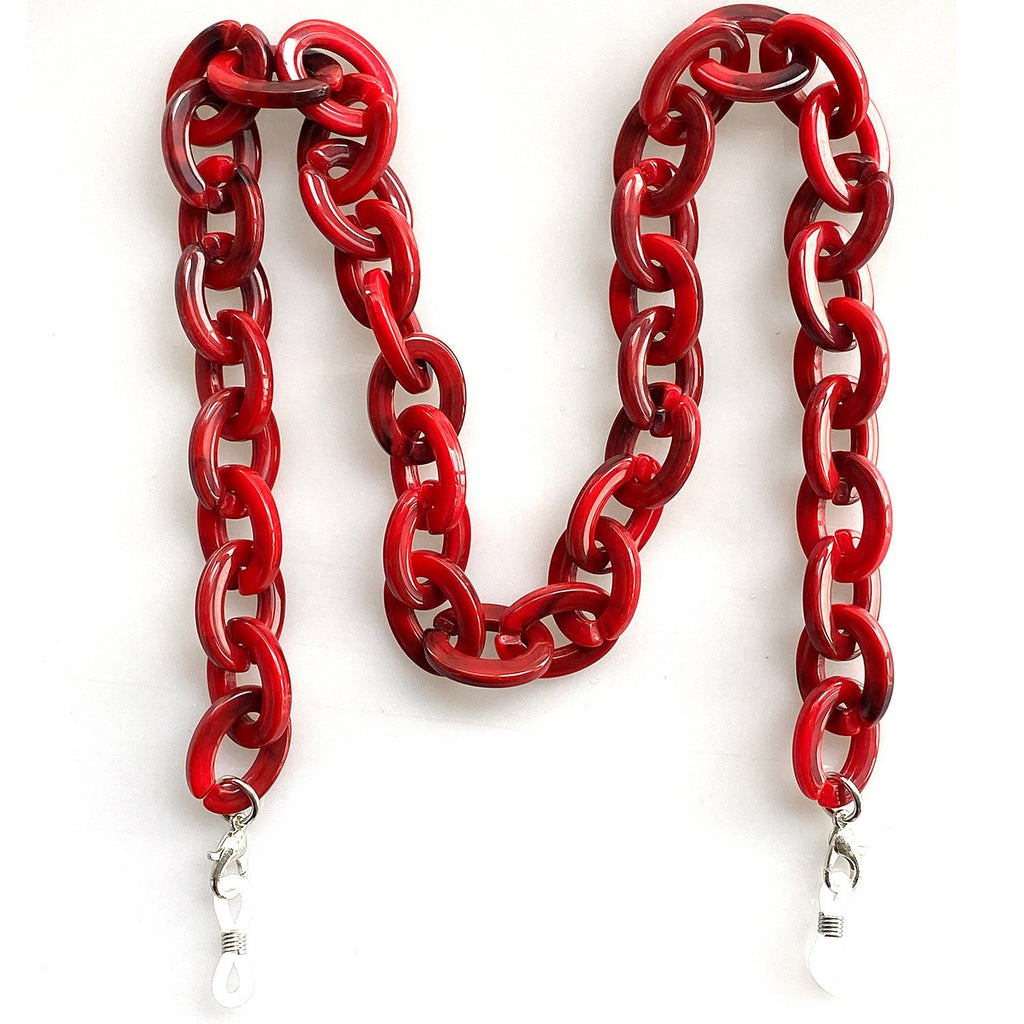 Catenella per occhiali oversize in acrilico chunky