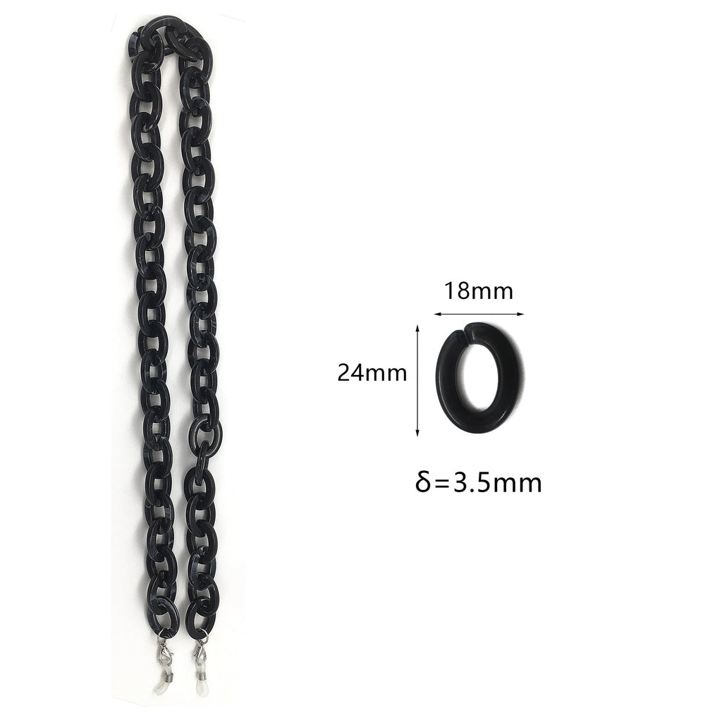 Catenella per occhiali oversize in acrilico chunky