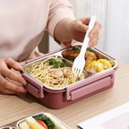 Contenitore termico per alimenti | Scomparti multipli in acciaio inox | Chiusura a clic anti-perdita | Warmpack