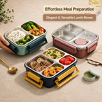 Contenitore termico per alimenti | Scomparti multipli in acciaio inox | Chiusura a clic anti-perdita | Warmpack