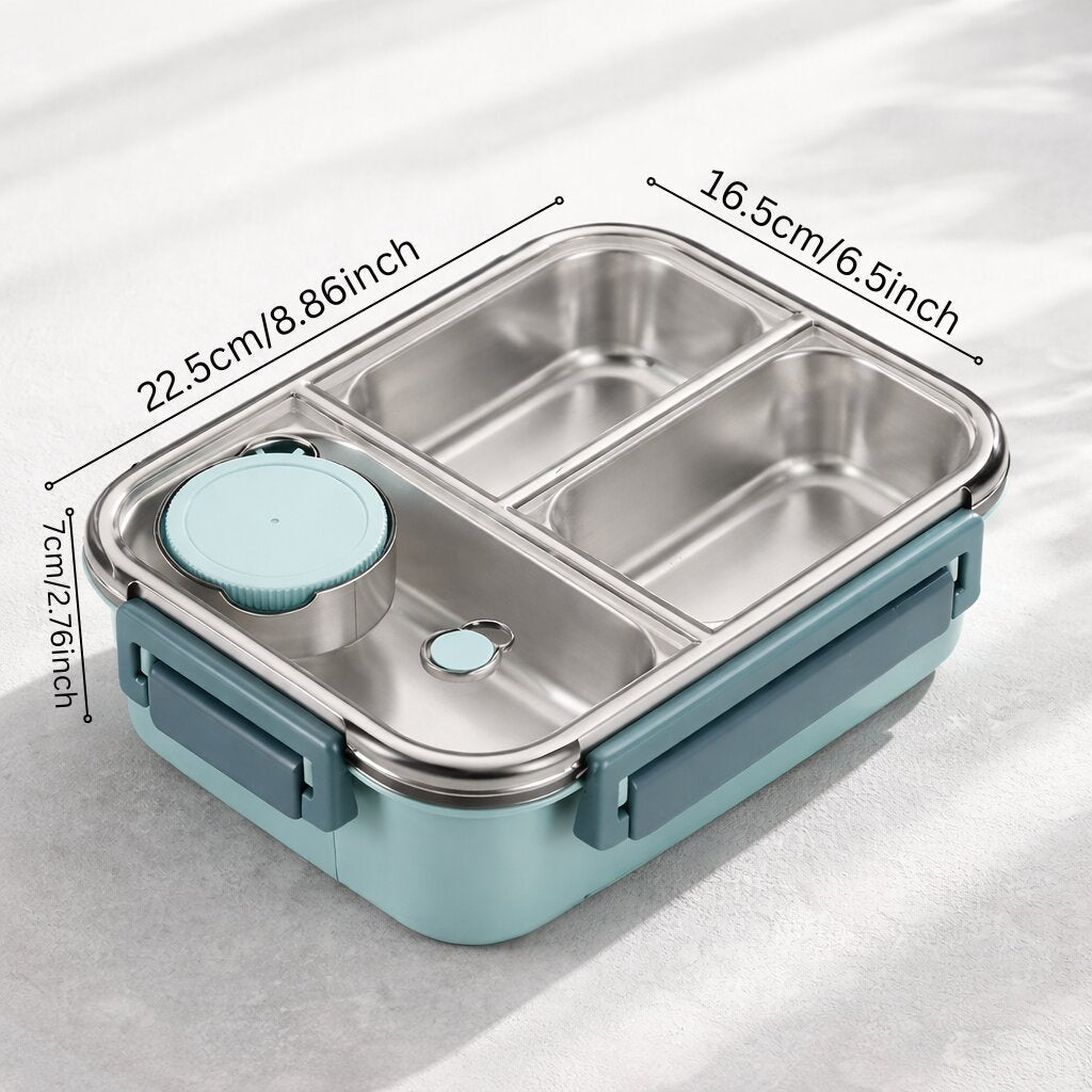 Contenitore termico per alimenti | Scomparti multipli in acciaio inox | Chiusura a clic anti-perdita | Warmpack
