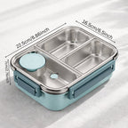 Contenitore termico per alimenti | Scomparti multipli in acciaio inox | Chiusura a clic anti-perdita | Warmpack