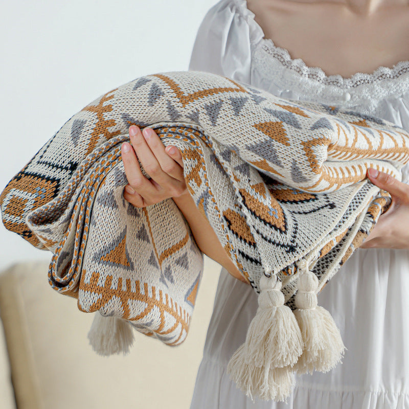 Coperta in maglia accogliente