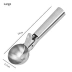 Cucchiaio per gelato in acciaio inox | Robusto e lavabile in lavastoviglie | Per porzioni piccole e grandi | Manico ergo