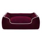 Cuccia per cani in peluche premium con bordi rialzati