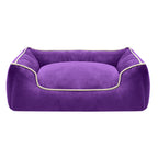 Cuccia per cani in peluche premium con bordi rialzati