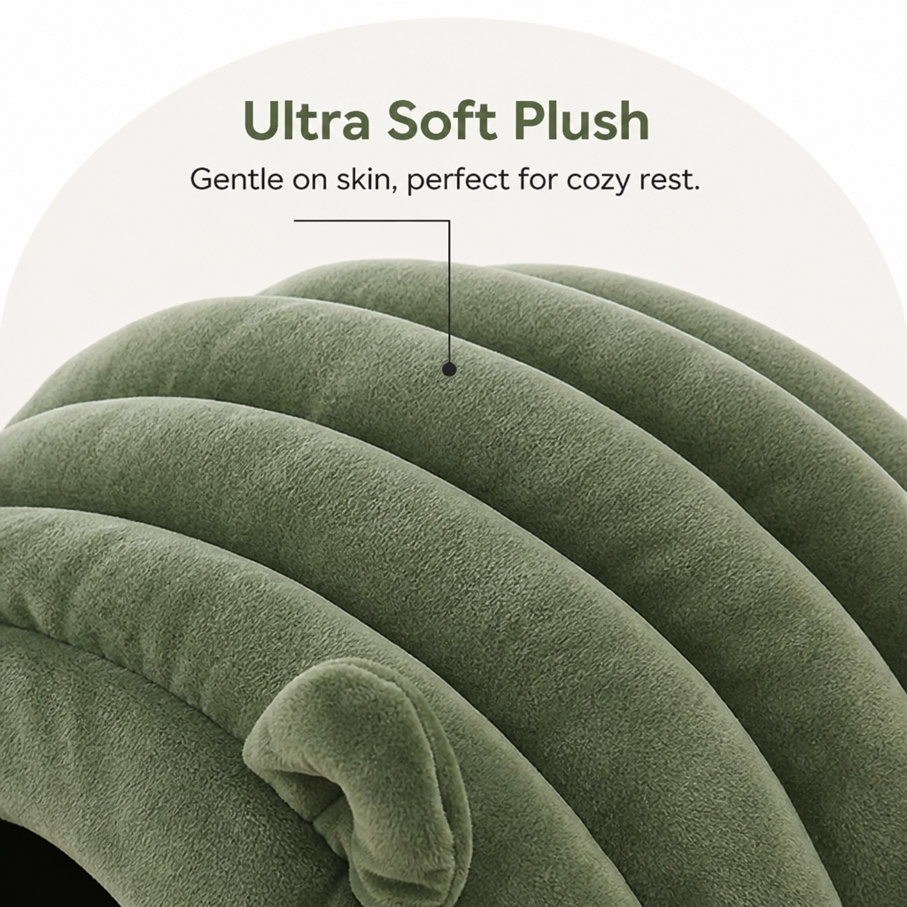 Cuccia semi-chiusa in peluche sherpa per animali domestici
