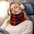 Cuscino da viaggio per collo con supporto avvolgente per aereo e auto