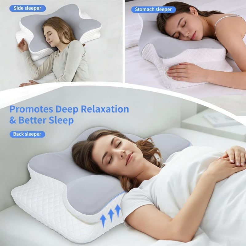 Cuscino in memory foam cervicale per dolori al collo Sperindei