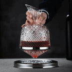 Decanter per vino con base rotante a 360° e vetro cristallo, 1,5 l