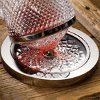 Decanter per vino con base rotante a 360° e vetro cristallo, 1,5 l