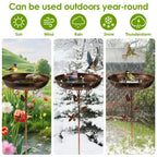 Elegante abbeveratoio per uccelli da giardino con supporto regolabile