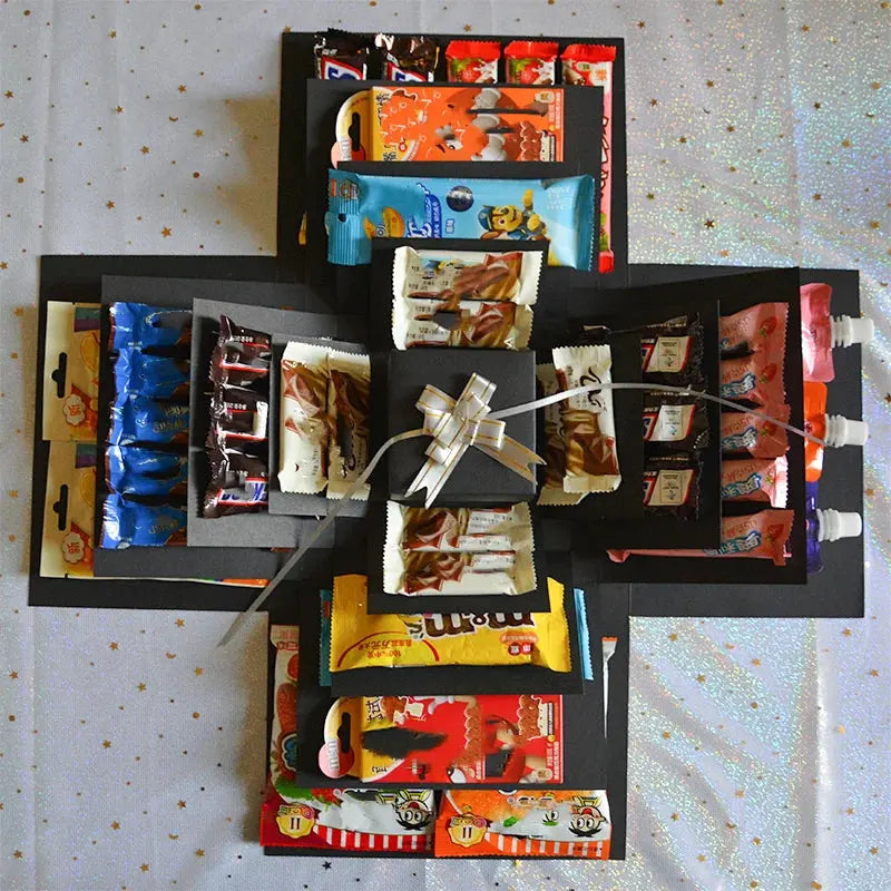Explosion box regalo personalizzata con scomparto segreto e 8 farfalle in omaggio