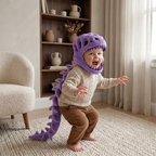 Felpa con cappuccio a dinosauro con scheletro per bambini – Costume con colonna vertebrale