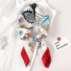 Foulard in seta a quadri con charm