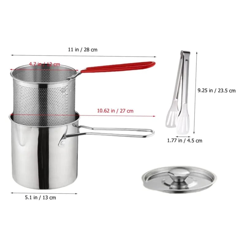 Friggitrice multifunzione in acciaio inox 304