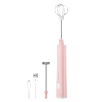 Sbattitore elettrico a mano | Teste in acciaio inox e ricaricabile USB | Impugnatura staccabile