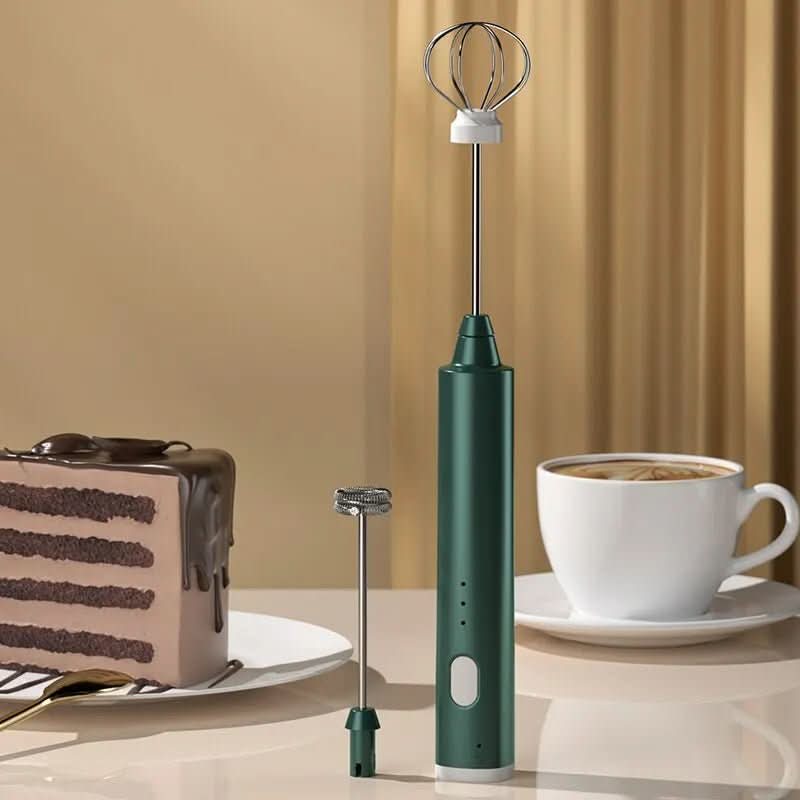 Sbattitore elettrico a mano | Teste in acciaio inox e ricaricabile USB | Impugnatura staccabile