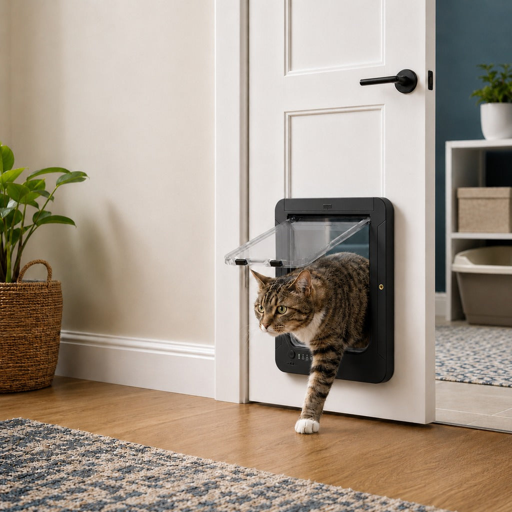 Gattaiola smart RFID a 4 vie per animali fino a 11,3 kg