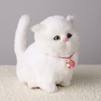 Gattino robot interattivo realistico tigrato, gatto robot che cammina e miagola