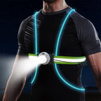 Gilet di sicurezza catarifrangente ReflectGlow per corsa – ricaricabile USB – 6 colori LED – impermeabile e regolabile –