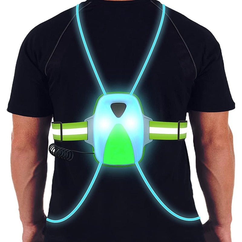 Gilet di sicurezza catarifrangente ReflectGlow per corsa – ricaricabile USB – 6 colori LED – impermeabile e regolabile –
