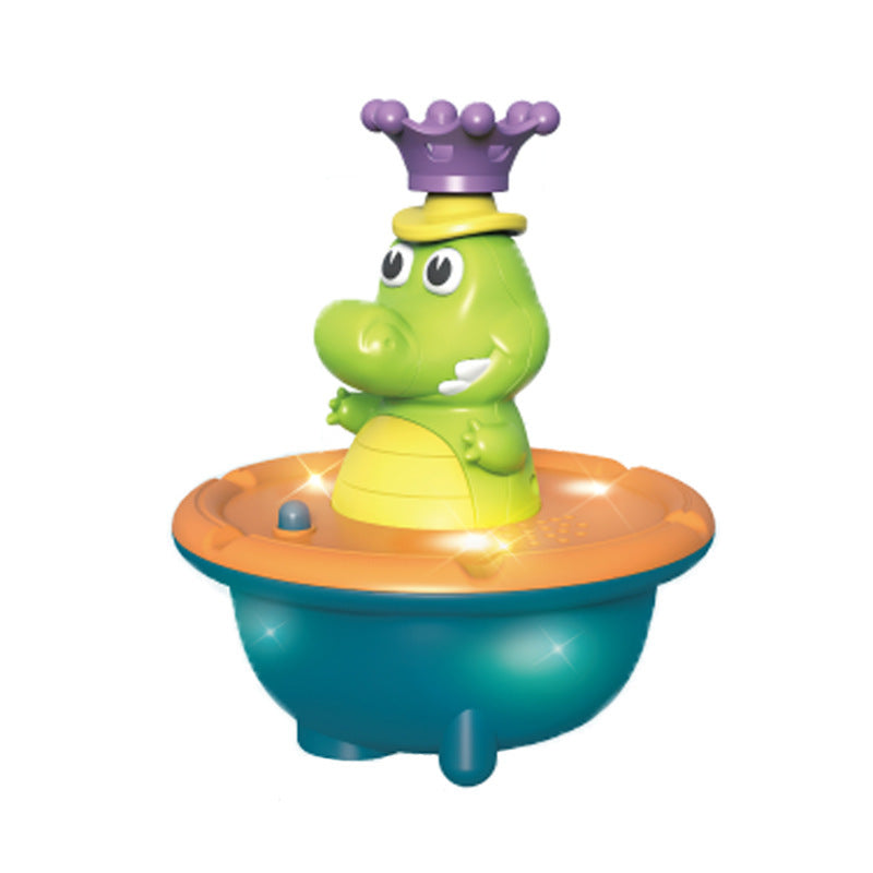 Giocattolo da bagno fontana coccodrillo con accessori spray raffigurati