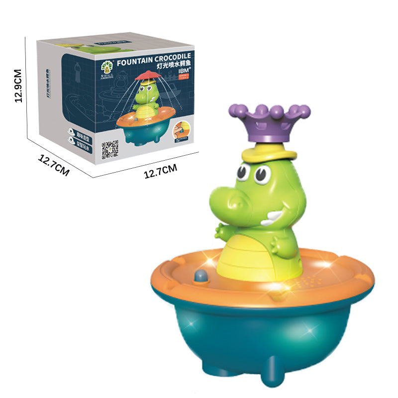Giocattolo da bagno fontana coccodrillo con accessori spray raffigurati