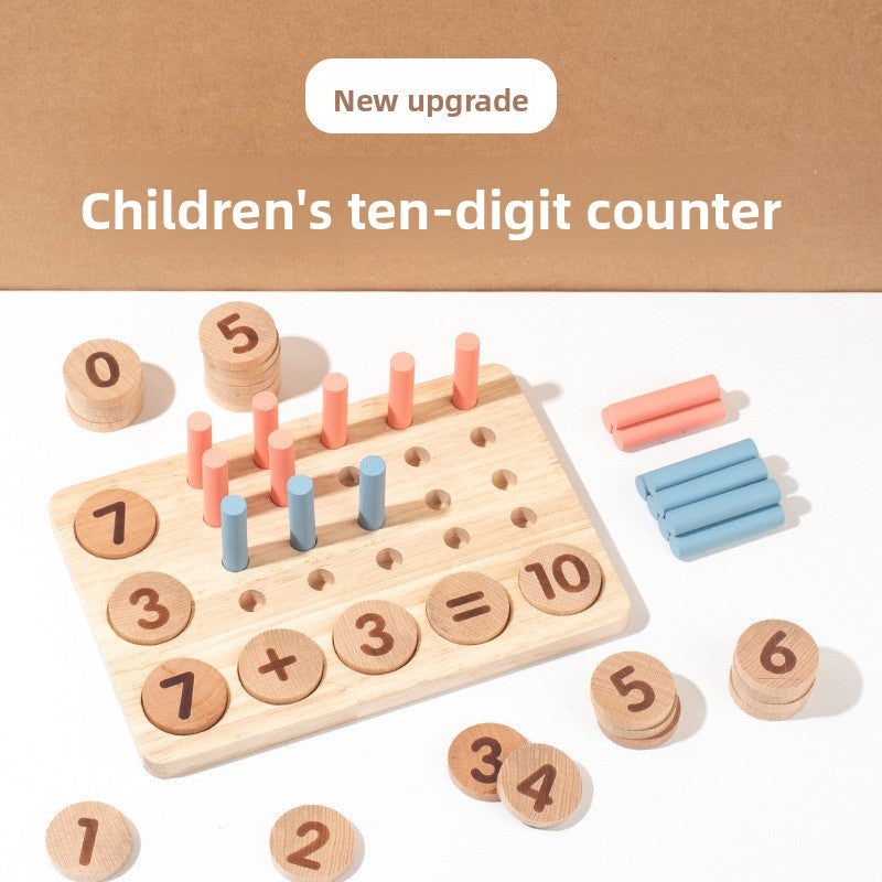 Giochi di conteggio per bambini – Matematica in legno e pratica motoria fine
