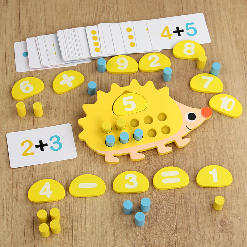 Giochi di conteggio per bambini – Matematica in legno e pratica motoria fine