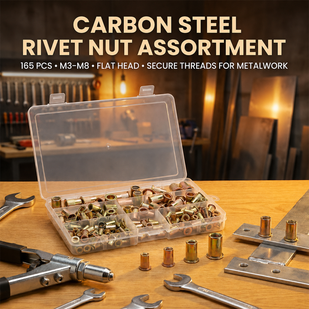 Kit di inserti filettati a rivetto in acciaio al carbonio Sperindei