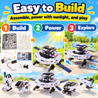 Kit robot solare per bambini – gioco STEM 6 in 1 e 7 in 1