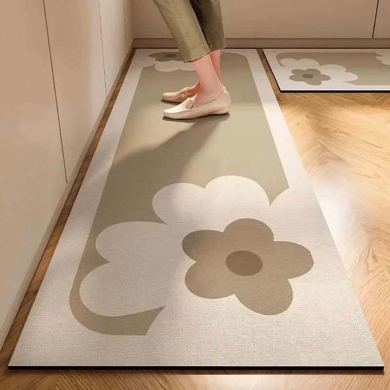 Koriva | Tappeto da cucina minimalista antiscivolo con supporto imbottito confortevole