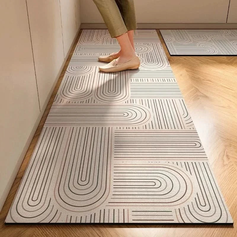 Koriva | Tappeto da cucina minimalista antiscivolo con supporto imbottito confortevole