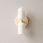 Lampada da parete in metallo e vetro con doppia illuminazione su e giù stile nordico