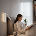 Lampada da parete per comodino | Testa rotante e luminosità regolabile
