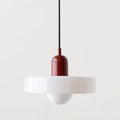 Lampada da soffitto Fjolyn in vetro colorato stile Bauhaus