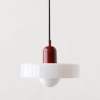 Lampada da soffitto Fjolyn in vetro colorato stile Bauhaus