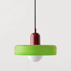 Lampada da soffitto Fjolyn in vetro colorato stile Bauhaus