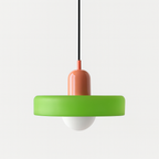 Lampada da soffitto Fjolyn in vetro colorato stile Bauhaus