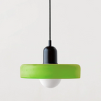 Lampada da soffitto Fjolyn in vetro colorato stile Bauhaus